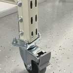 Pyöräsarja kiinnikkeineen, halkaisija 100 mm jarrulla MAXI hyllysarja