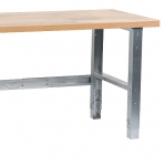Worktable strong 1600x800 with oak board 42 mm, galv. legs