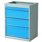 Työpajalaatikosto 544x400x693 4-osainen keskuslukituksella