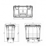Refuse bin 770L