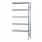 Extension bay 2500x1000x600, used, 5 shelves