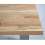Worktable strong 1600x800 with oak board 42 mm, galv. legs