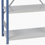 Extension bay 2500x1000x400 200kg/shelf,6 shelves, blue/light gray