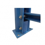 Base plate for pallet racking post