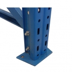Base plate for pallet racking post