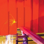 Hitsausverho punainen 2x570mm/metri