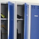 Pukukaappi 2:lla ovella 1920x700x550 sininen/harmaa