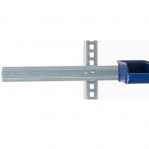 Bin rail 1500 mm for wall/workbench + 14 bins 170x105x75