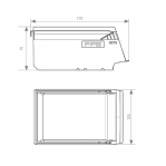 Modular bin 170x105x75mm Gray