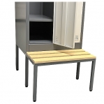 3-door Steel Locker with Bench 2070x900x800 Knock-Down