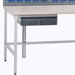 Worktable set 2000x800 with Shelf, Perfo panel, 10 bins, Drawer, Lighting