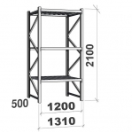 Starter bay 2100x1200x500 600kg/level,3 levels with chipboard