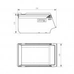 Ottolaatikko PPS 250x148x130mm harmaa