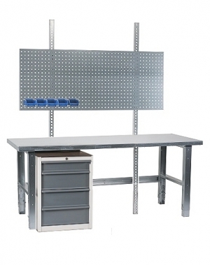 Workstation 2000x800 with steel top