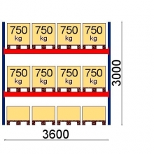 Lavahylly perusosa 3000x3600 750kg/lava, 12 EUR lavapaikkaa OPTIMA