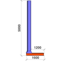 L-pylväs 1-puolinen 5000x1200 HEAVY
