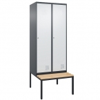 Pukukaappi 2:lla ovella 2070x800x800 jalustapenkillä CLICK