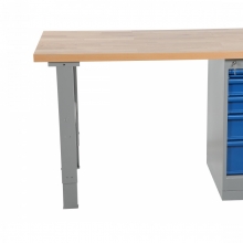 Työpöytä 2000x800 5-osaisella laatikostolla, tammiparketti