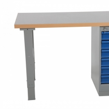 Työpöytä 2000x800 6-osaisella laatikostolla, vinyylipinnoite