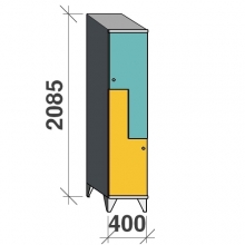 Z-kaappi 2:lla ovella 2085x400x545 viistokatolla