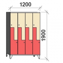 Z-locker 1900x1200x545, 8 doors